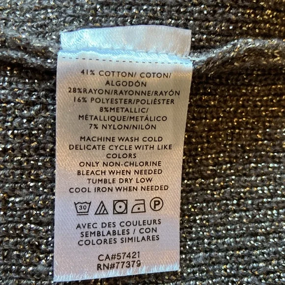 Beautiful Taupe Shimmer Duster Cardigan, Ann Taylor, size Small. - Picture 6 of 7